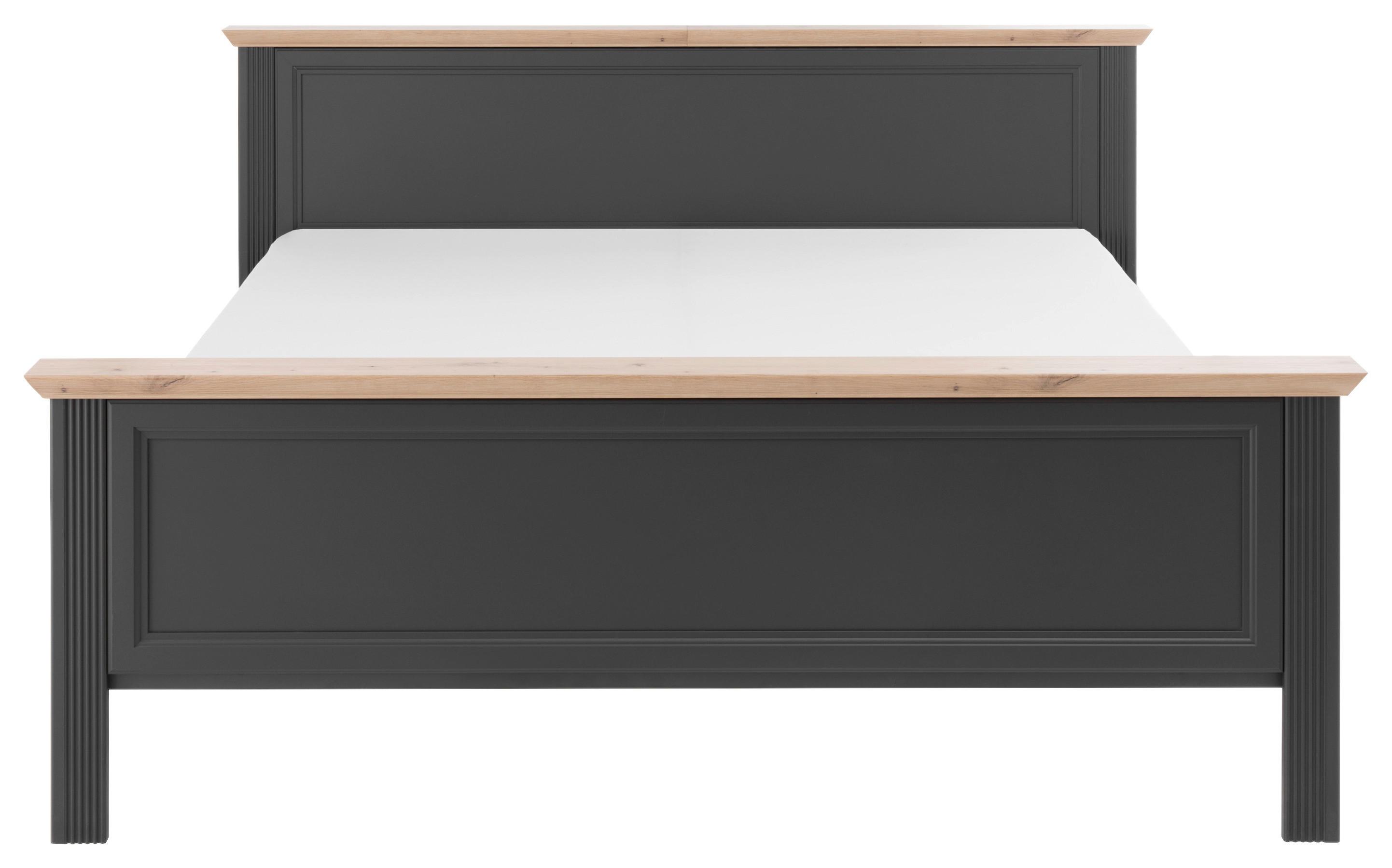 Klasični Krevet Jasmin Ii - boje grafita/hrast Artisan, Lifestyle, drvni materijal/plastika (180/200cm) - Modern Living