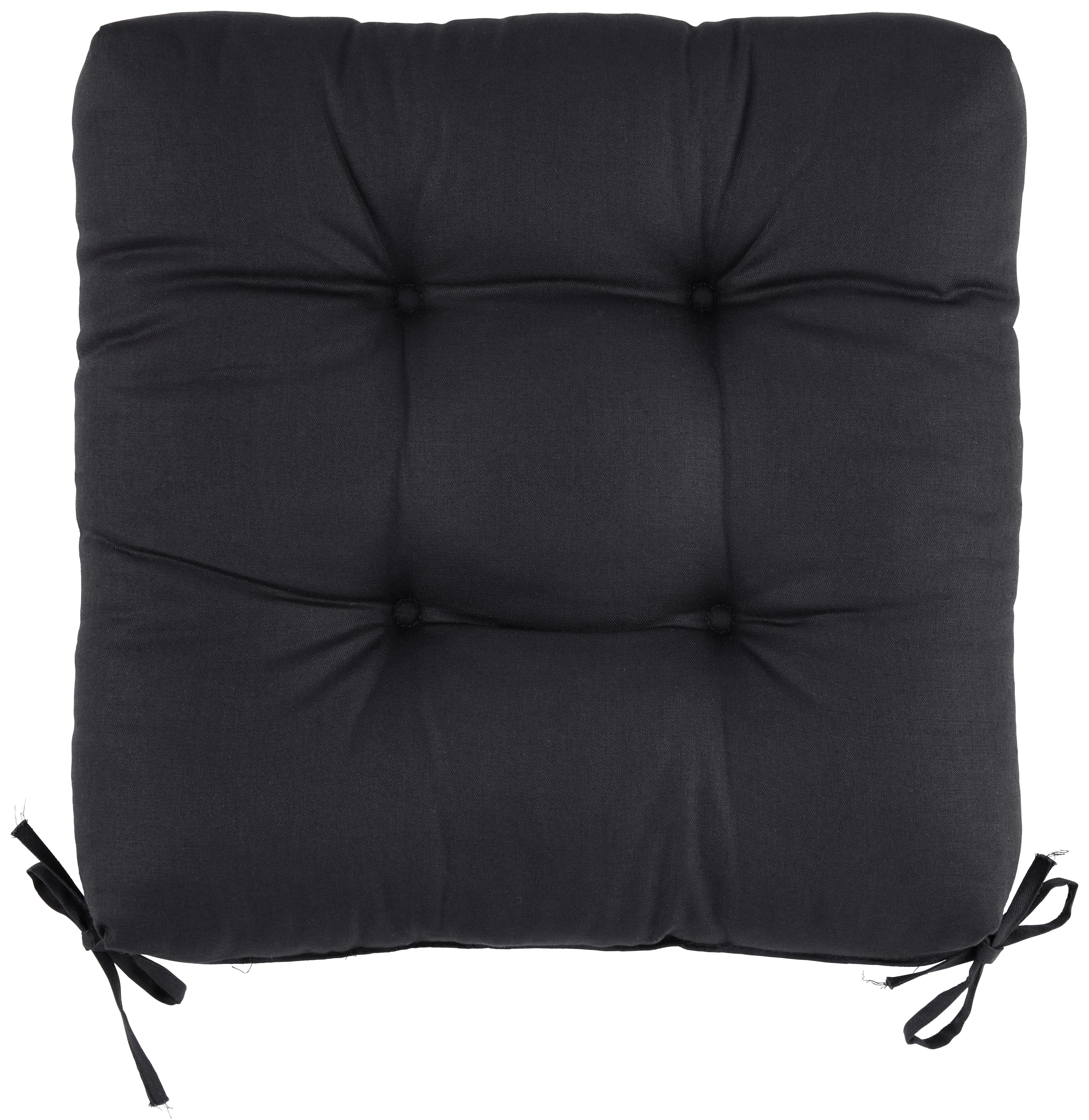 Sedežna Blazina Elli - črna, Konvencionalno (40/40/7cm) - Modern Living