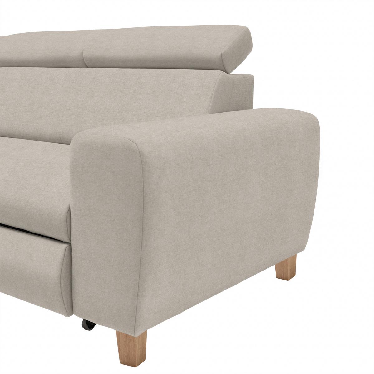Ecksofa Lugo Greige - Greige, MODERN, Holz/Kunststoff (205/98/266cm) - Mömax