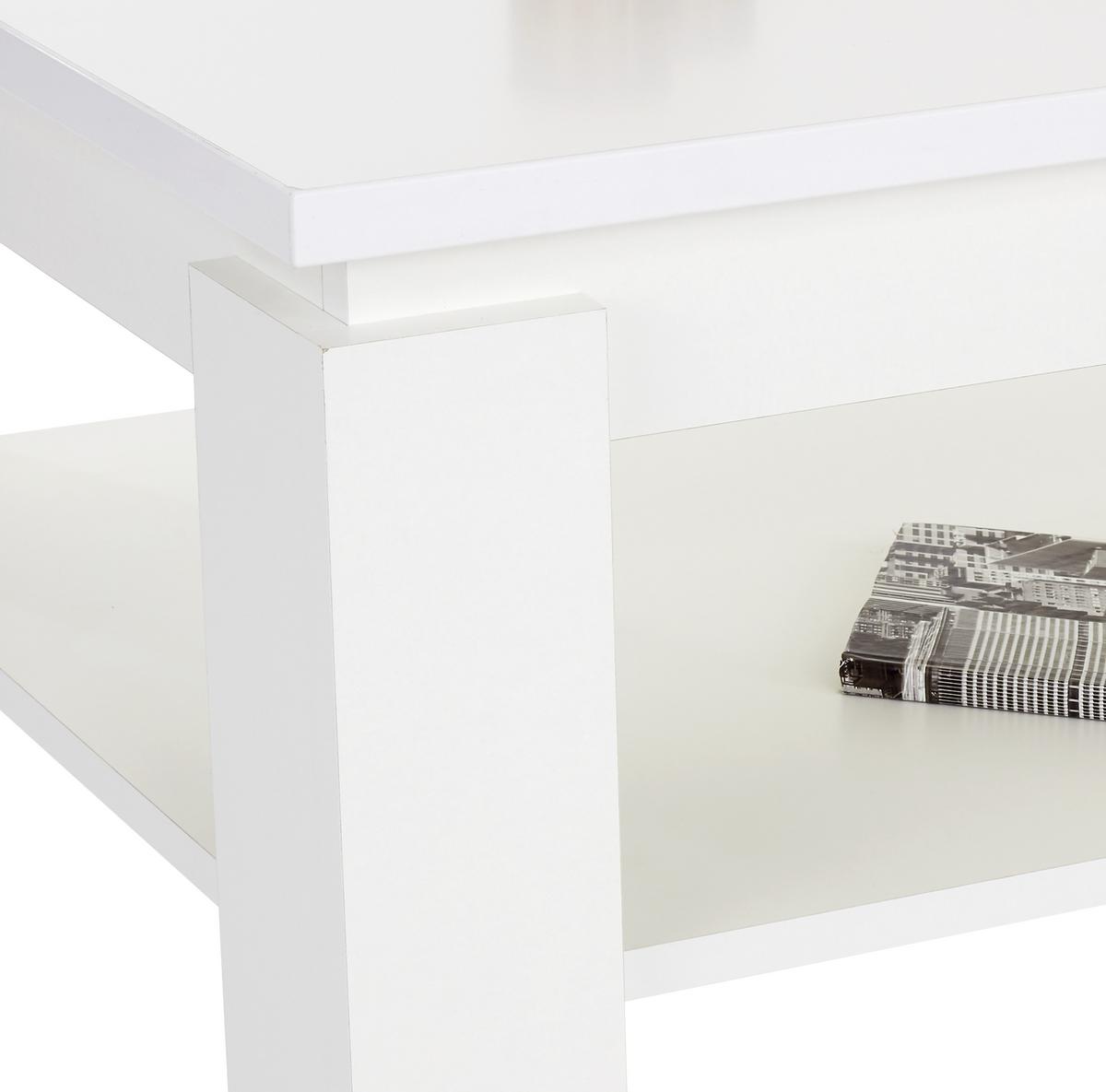 Măsuță de canapea Nizza 2 - alb, Modern, material pe bază de lemn (100/45/60cm) - Modern Living