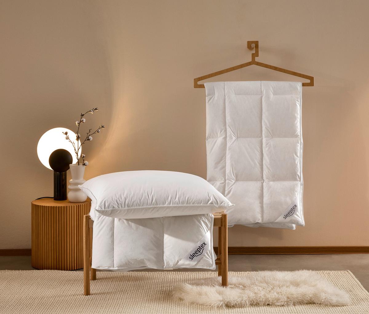 KOŁDRA CAŁOROCZNA DEVON - biały, Basics, materiały naturalne/tkanina (135/200cm) - Sleeptex