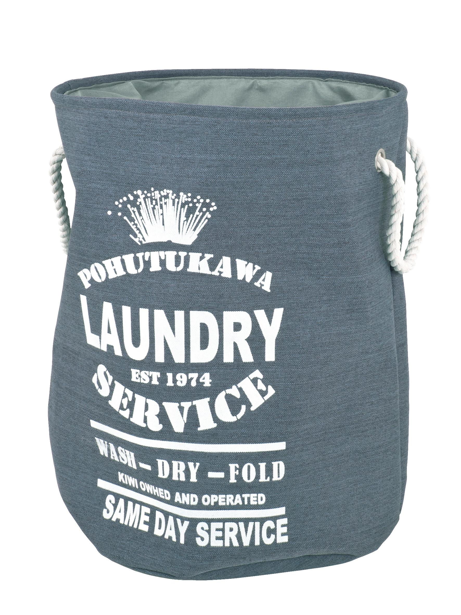 Wäschetonne Laundry 5 in Grau - Weiß/Grau, LIFESTYLE, Textil (42/54cm) - Modern Living