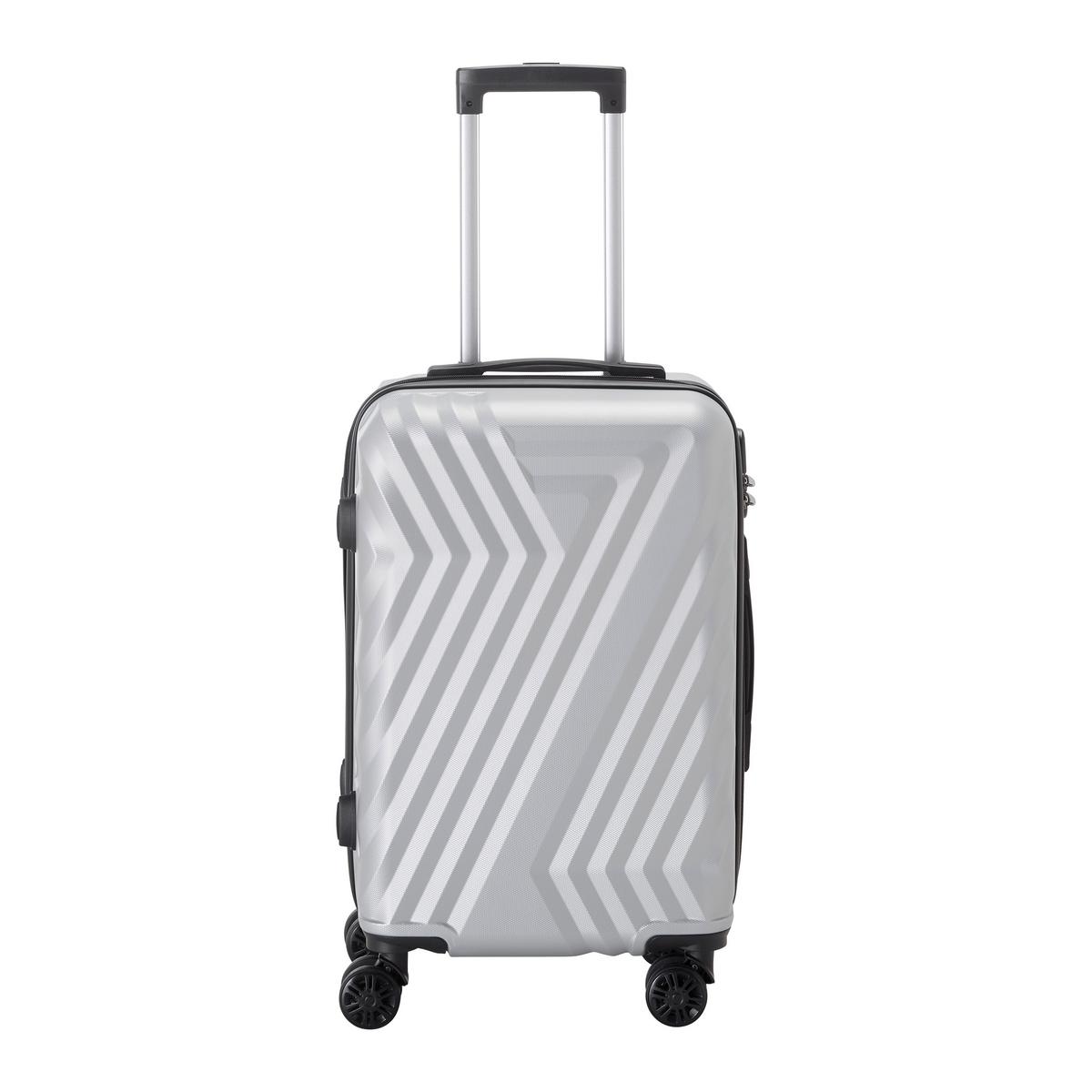 Reisekofferset Budapest Silberfarben, 3-teilig - Silberfarben, KONVENTIONELL, Kunststoff/Textil - Mömax