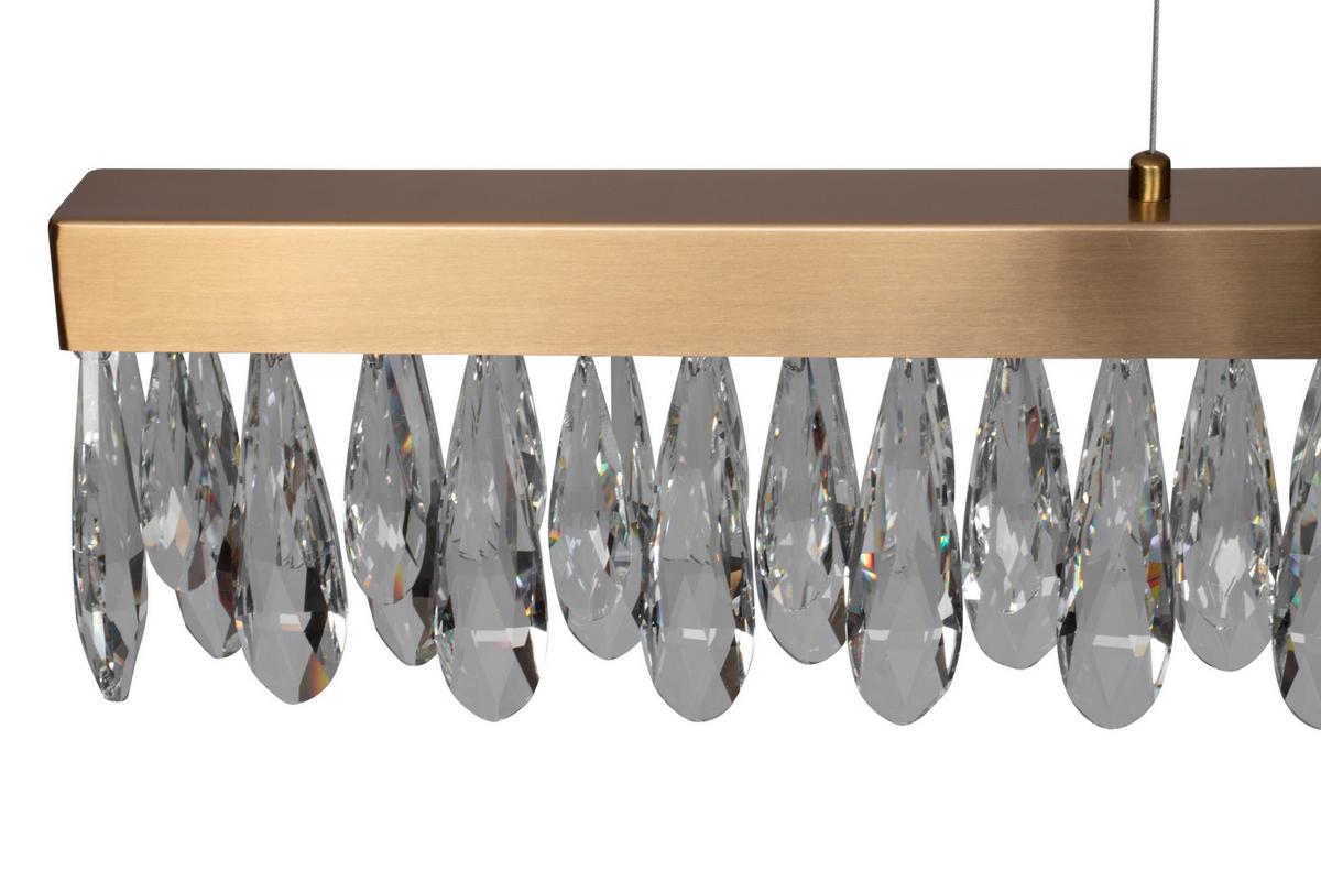 KRYSZTAŁOWA LAMPA WISZĄCA ANNA - przejrzysty, Trend, szkło (90/6/150cm) - Glandor