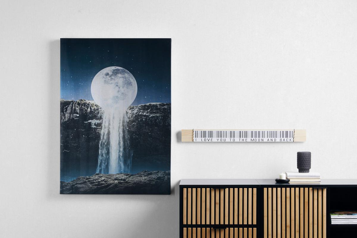 Bild Gento ca. 70x100cm - Weiß/Dunkelblau, Holzwerkstoff/Textil (70/100cm) - Modern Living