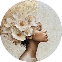 METALLBILD FLORAL DREAMS IN GOLDEN LIGHT - Hellbraun/Beige, Basics, Metall (60/0,3cm)