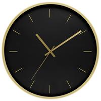 Wanduhr Kelly Ø ca. 50,8cm - Goldfarben/Schwarz, Glas/Metall (50,8cm) - Modern Living