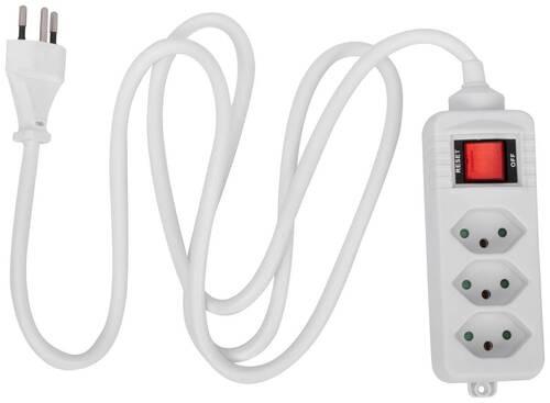 Steckdosenleiste TIBM in Weiss - Weiss, Basics, Kunststoff (15,4/5,4/4,1cm) - Modern Living