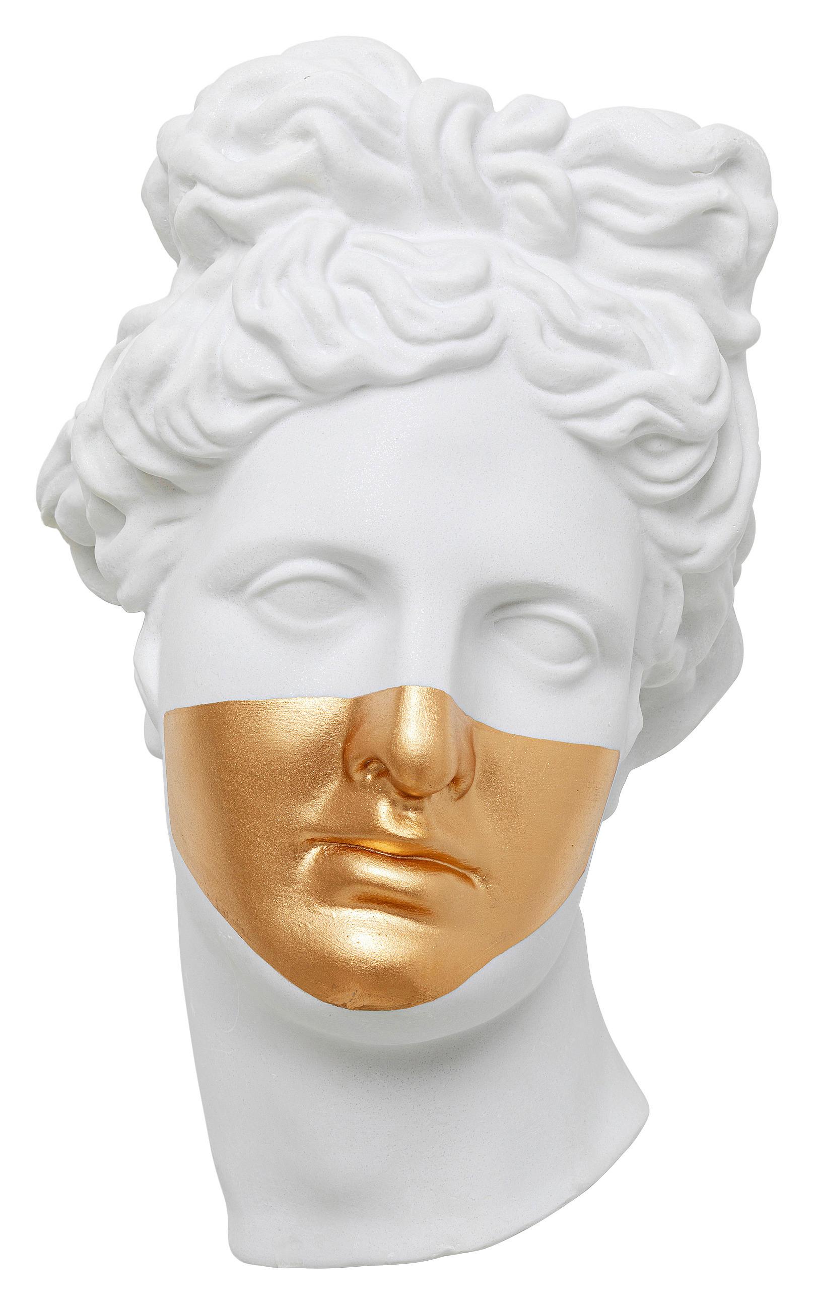 DEKORACJA ŚCIENNA APOLLO - biały/kolor złoty, Design, tworzywo sztuczne (26/41,5/19cm) - Kare-Design