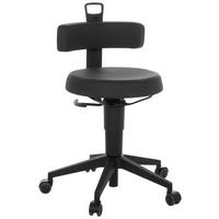 Bürohocker Top Work Flex Schwarz - Schwarz, Basics, Leder/Kunststoff (40/74-86/46cm) - MID.YOU