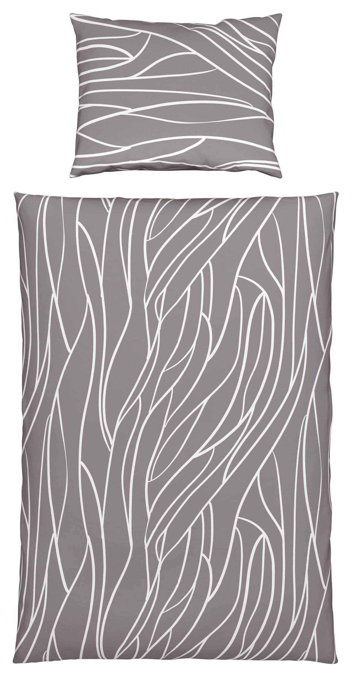 Bettwäsche Juliane Grau ca. 140x200cm - Grau, KONVENTIONELL, Textil (140/200cm) - Mömax