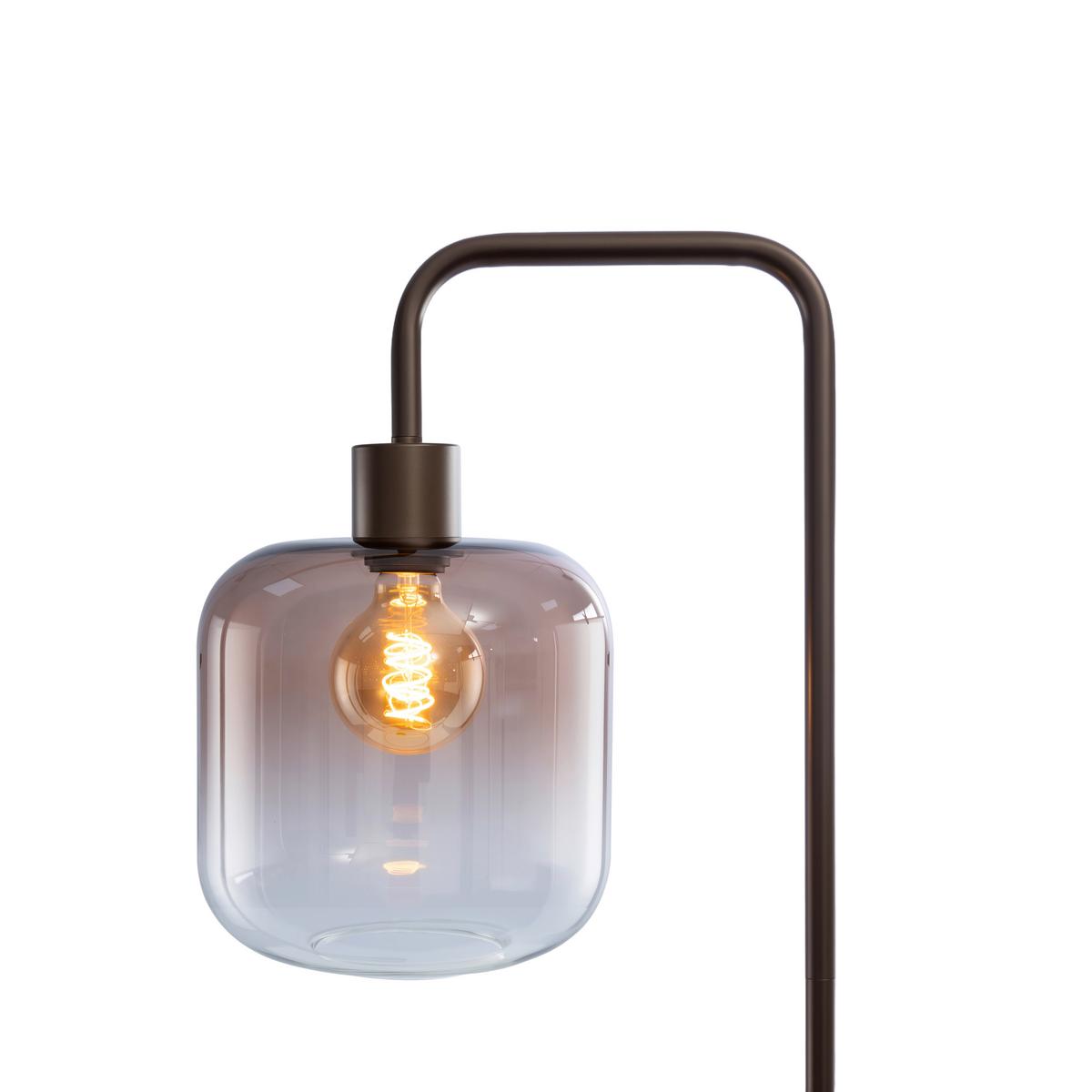 LAMPA STOJĄCA TINA - czarny/brązowy, Trend, metal/szkło (35,5/23/160cm) - Collet's Monde