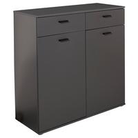 Ormarić Za Cipele Daniela - crna/antracit, Moderno, drvni materijal/plastika (100/100/40cm) - Modern Living