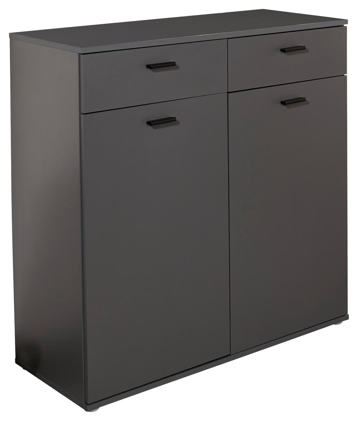 Ormarić Za Cipele Daniela - crna/antracit, Moderno, drvni materijal/plastika (100/100/40cm) - Modern Living
