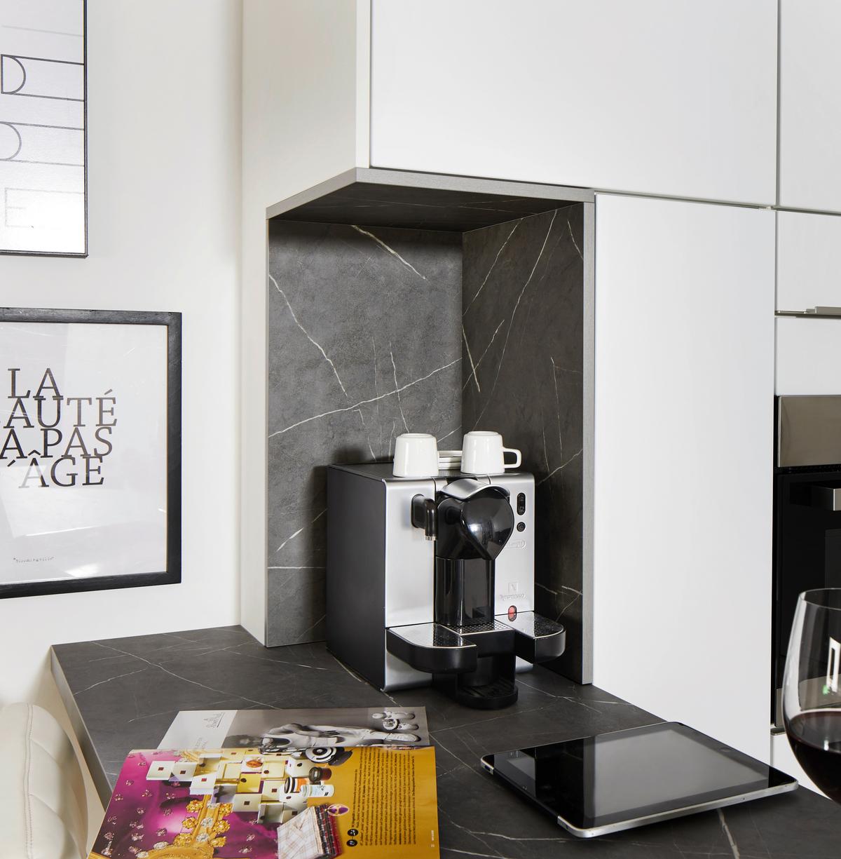 Einbauküche PN210 in Weiß - Weiß, MODERN, Holzwerkstoff - Pino