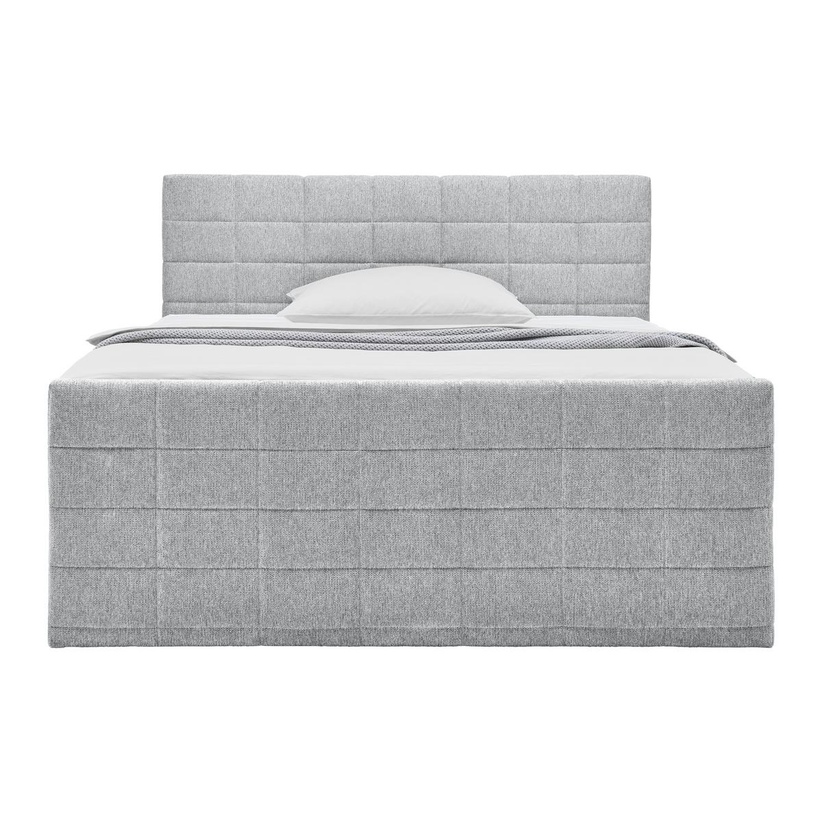 Boxspringbett Damon in Grau ca. 180x200cm - Schwarz/Grau, KONVENTIONELL, Kunststoff/Textil (180/200cm) - Mömax