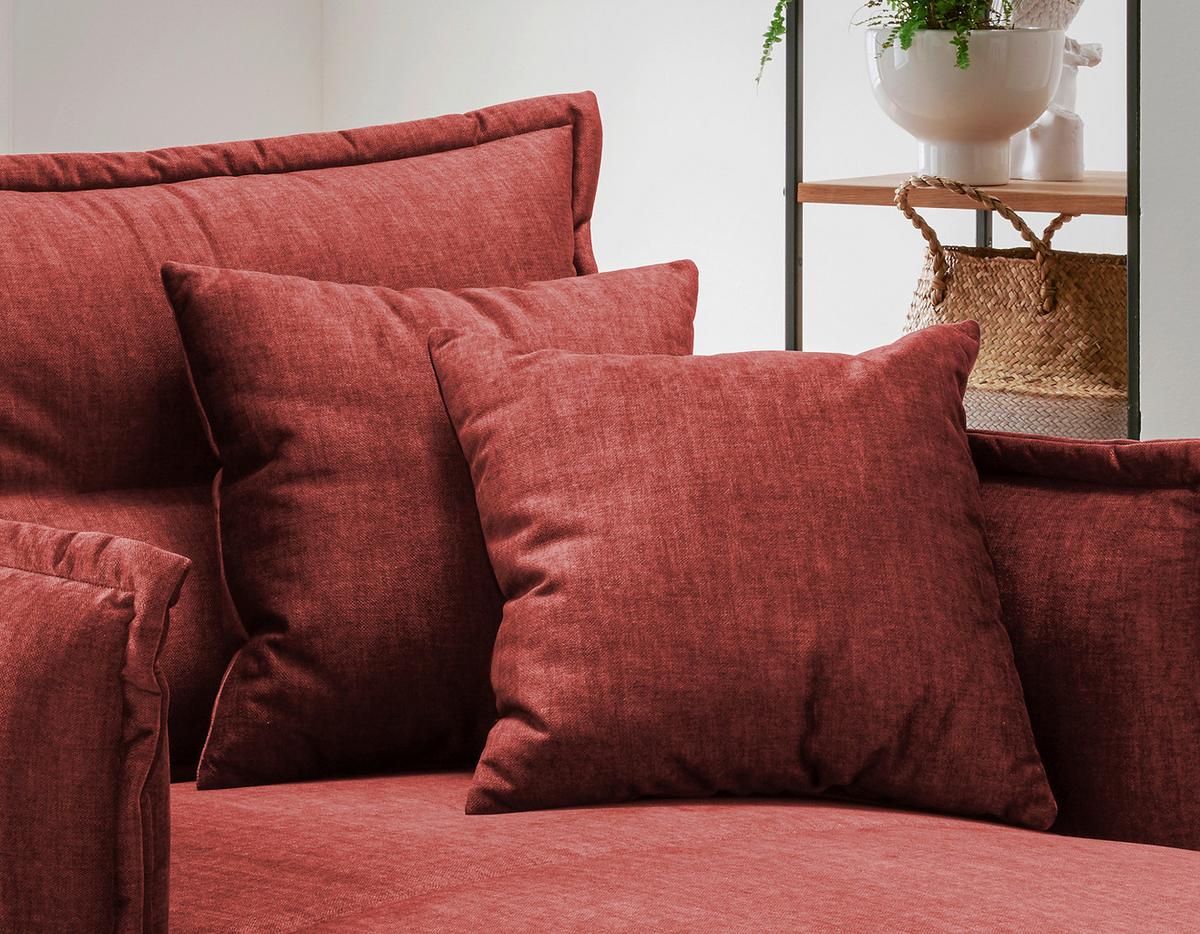 Relaxsessel Lava Koralle Velours - Koralle/Schwarz, MODERN, Textil/Metall (111/101/167cm) - Livetastic