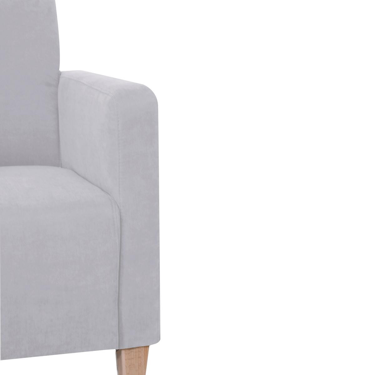 SESSEL MILLA - Silberfarben/Naturfarben, Design, Holz/Textil (71/81/70cm) - Max Winzer