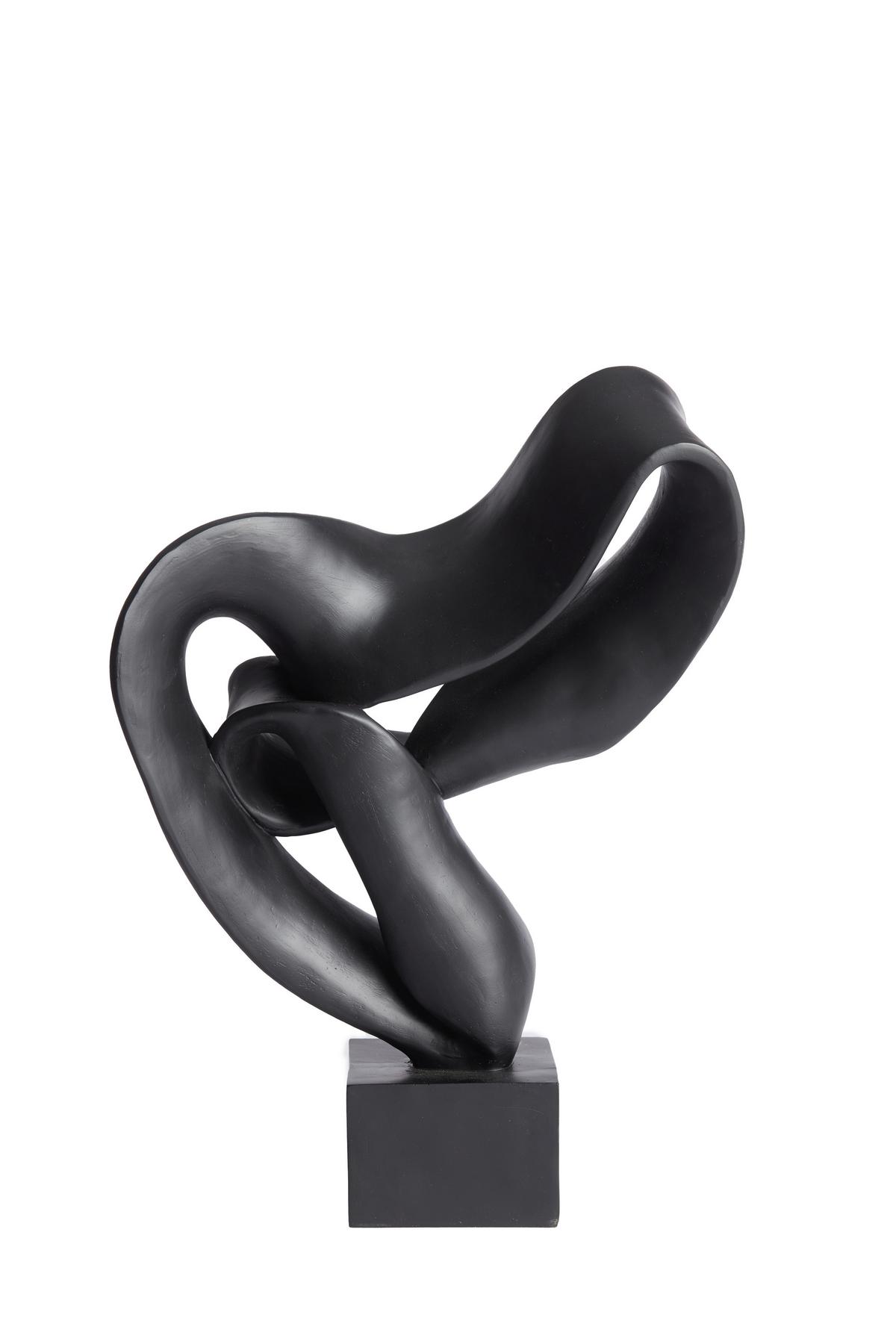 RZEŹBA 7488912 KAJAN - czarny, Basics, tworzywo sztuczne (14.5/44.5/33cm) - Light & Living