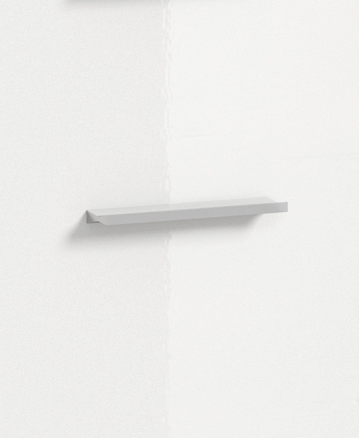 Badezimmer Lambada 3-tlg. ca. 134 cm Eiche/Weiß - Chromfarben/Weiß Hochglanz, Basics, Holzwerkstoff/Kunststoff (134cm) - MID.YOU