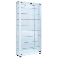 Hängevitrine Vitrosa ca. 59x114x18 cm Weiß - Schwarz/Weiß, MODERN, Glas/Holzwerkstoff (59/114,3/18cm) - MID.YOU