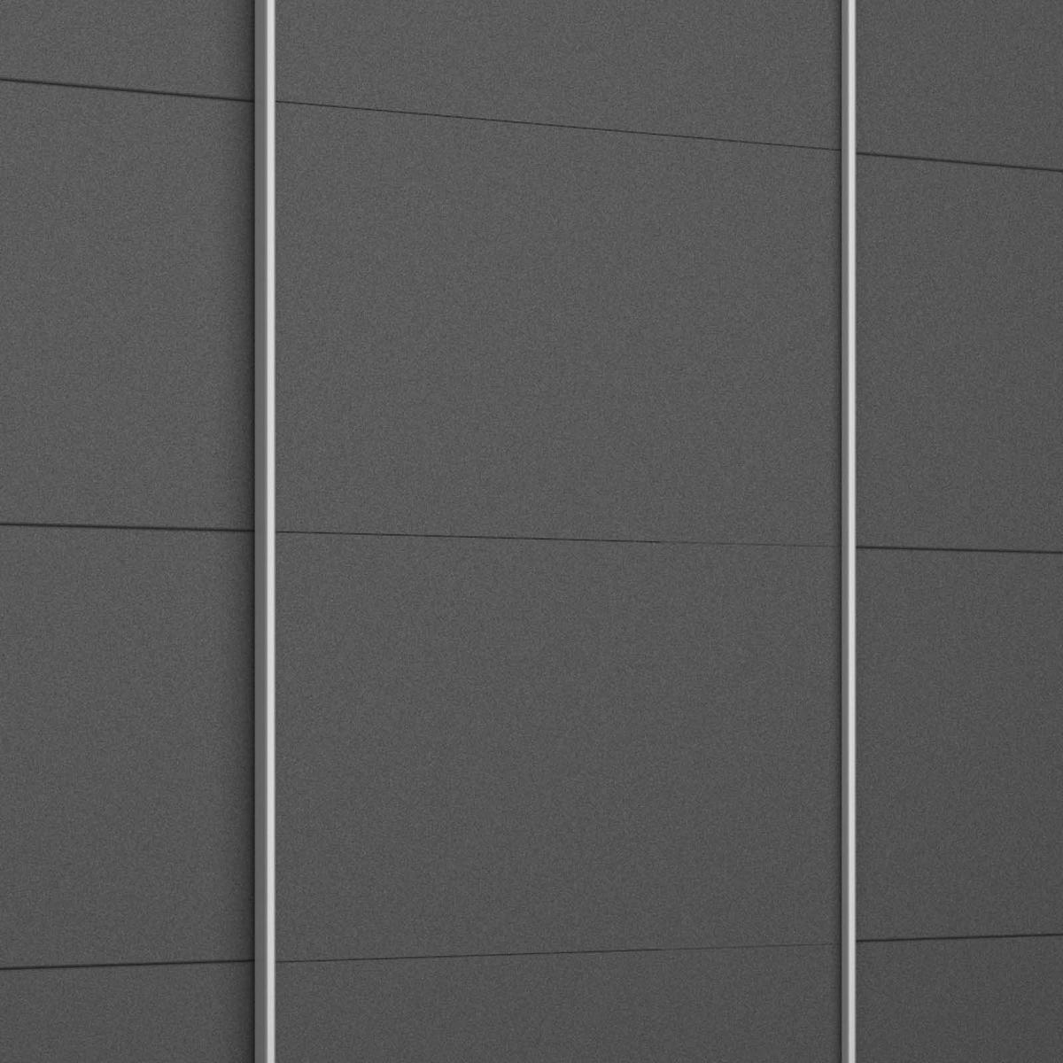 Ormar Sa Kliznim Vratima Belluno - boja aluminijuma/siva, Moderno, metal/pločasti materijal (271/210/62cm) - Modern Living