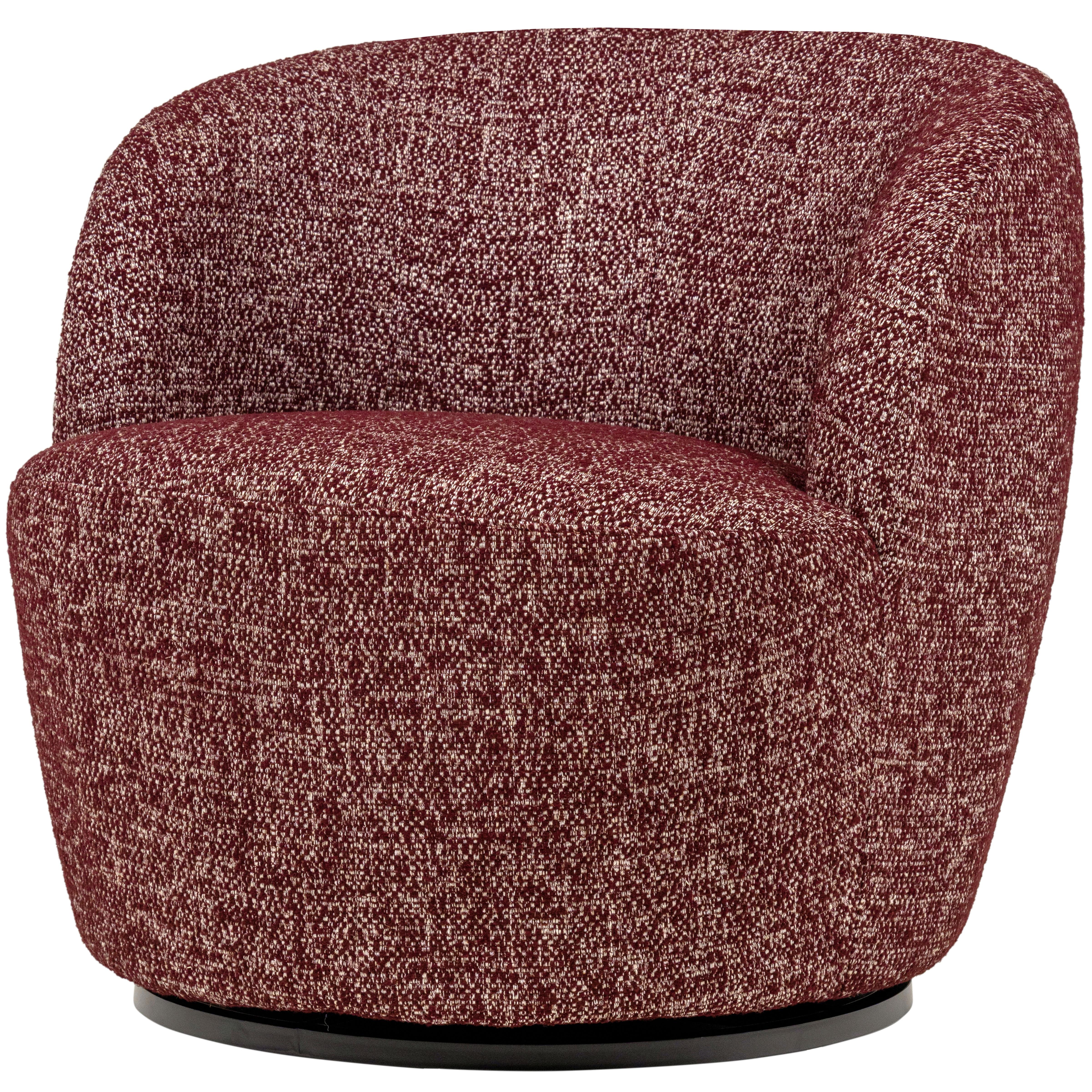 Cocktailsessel Serra Bordeaux - Bordeaux/Schwarz, Design, Kunststoff/Textil (70/68/77cm) - Livetastic