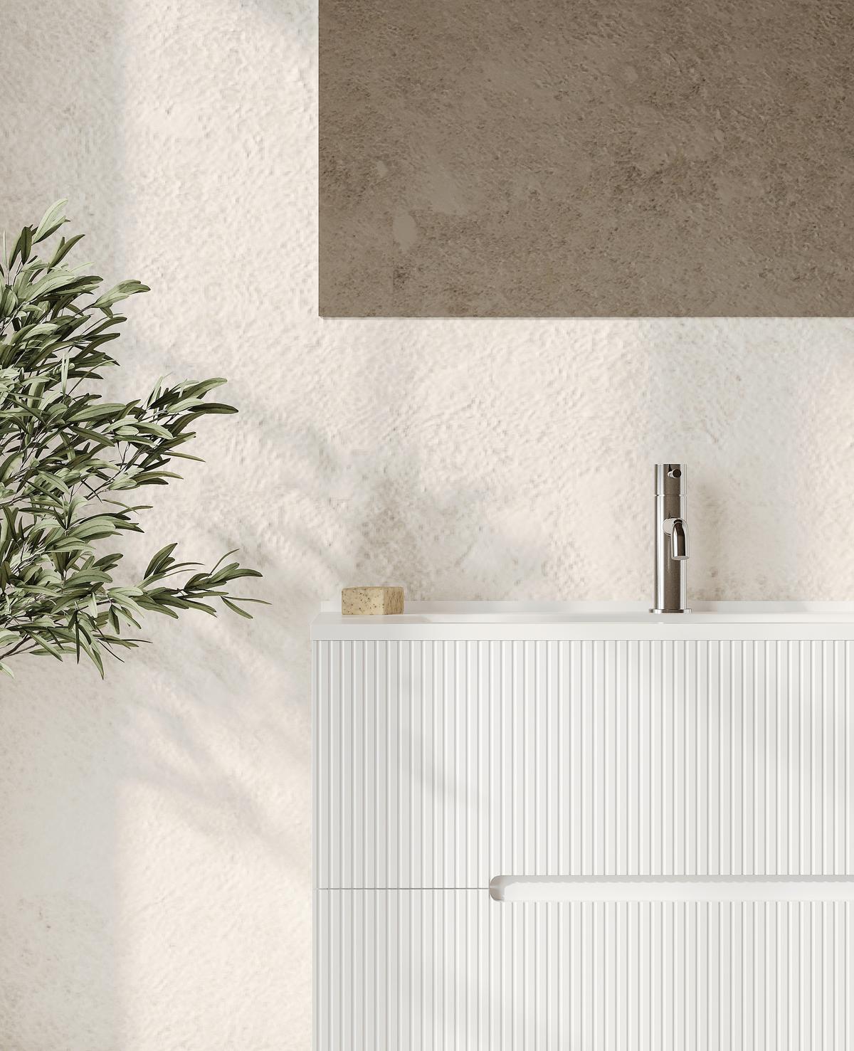 MASCĂ PENTRU LAVOAR IRIS - alb lucios intens/antracit, Modern, material pe bază de lemn (80/51/46cm)