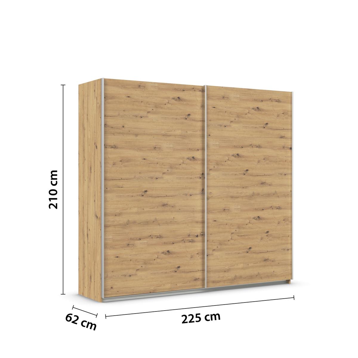 DULAP USI CULISANTE FELDKIRCH - stejar Artisan, Modern, material pe bază de lemn (225/210/62cm)