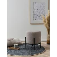 Tabure Bouclé, Rjavosiva - rjavosiva/črna, Moderno, kovina/tekstil (35/38cm) - Livetastic