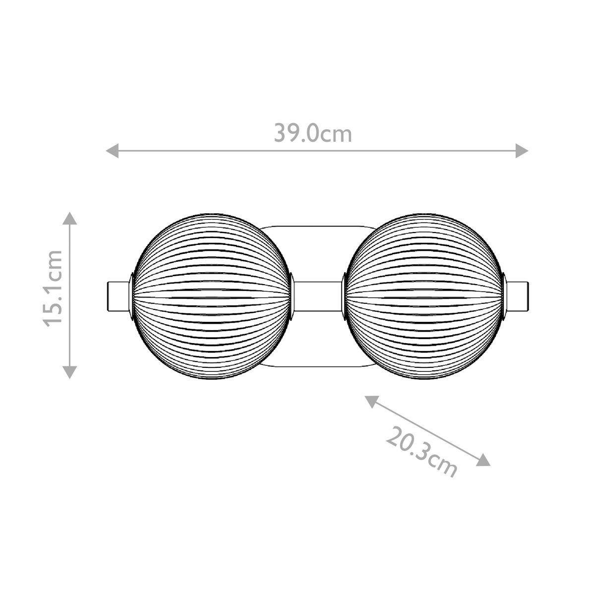 Falilámpa Qn-Palmas-2w-Bg - aranyszínű, Konventionell, üveg/fém (15,1/39/20,3cm) - Elstead Lighting