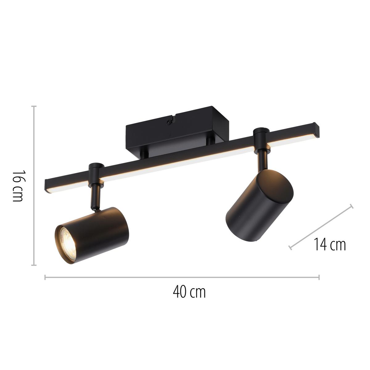 LAMPA REFLEKTOROWA LED 6524-18 BARIK - Design, tworzywo sztuczne/metal (40/14/16cm)