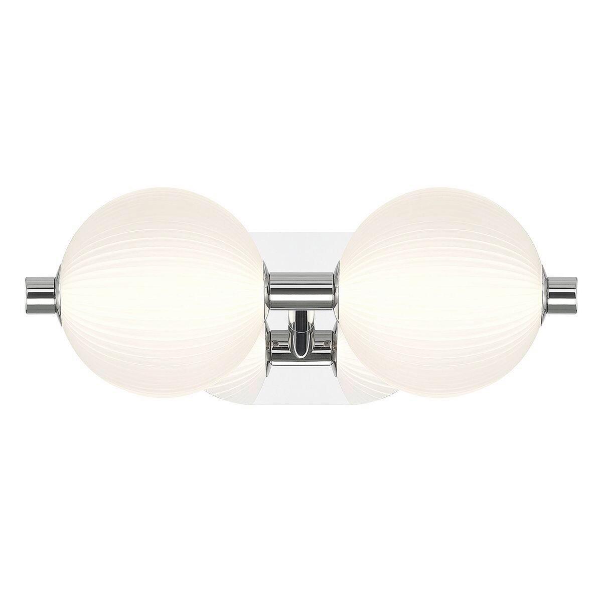 LED Falilámpa Qn-Palmas-2w-Pn - krómszínű, Konventionell, üveg/fém (15,1/39/20,3cm) - Elstead Lighting