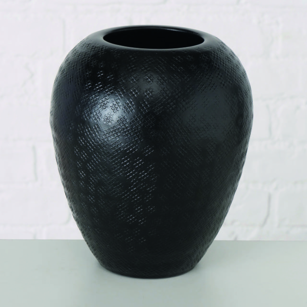 Vase Noorwijk in Schwarz - Schwarz, MODERN, Metall (18/21cm)