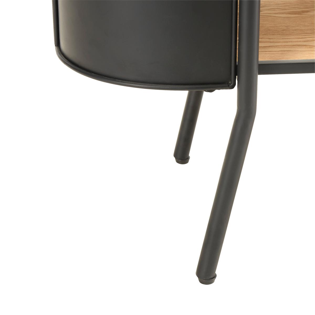 Lowboard in Natur/Schwarz - Schwarz/Naturfarben, Lifestyle, Holz/Holzwerkstoff (122/60/33cm) - Zandiara