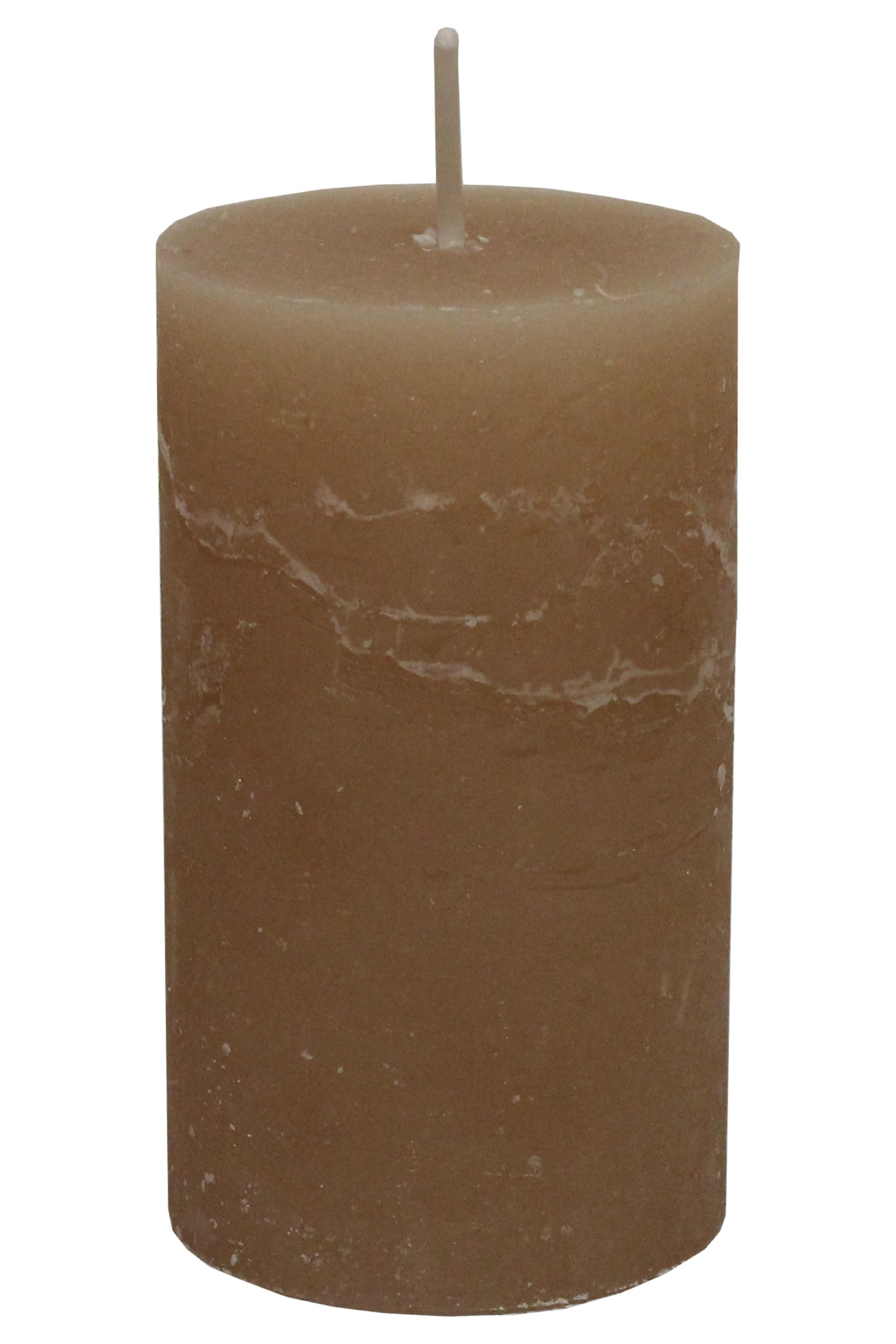 Lumânare coloană Lia - nisipiu, Modern (6,8/12cm) - Premium Living