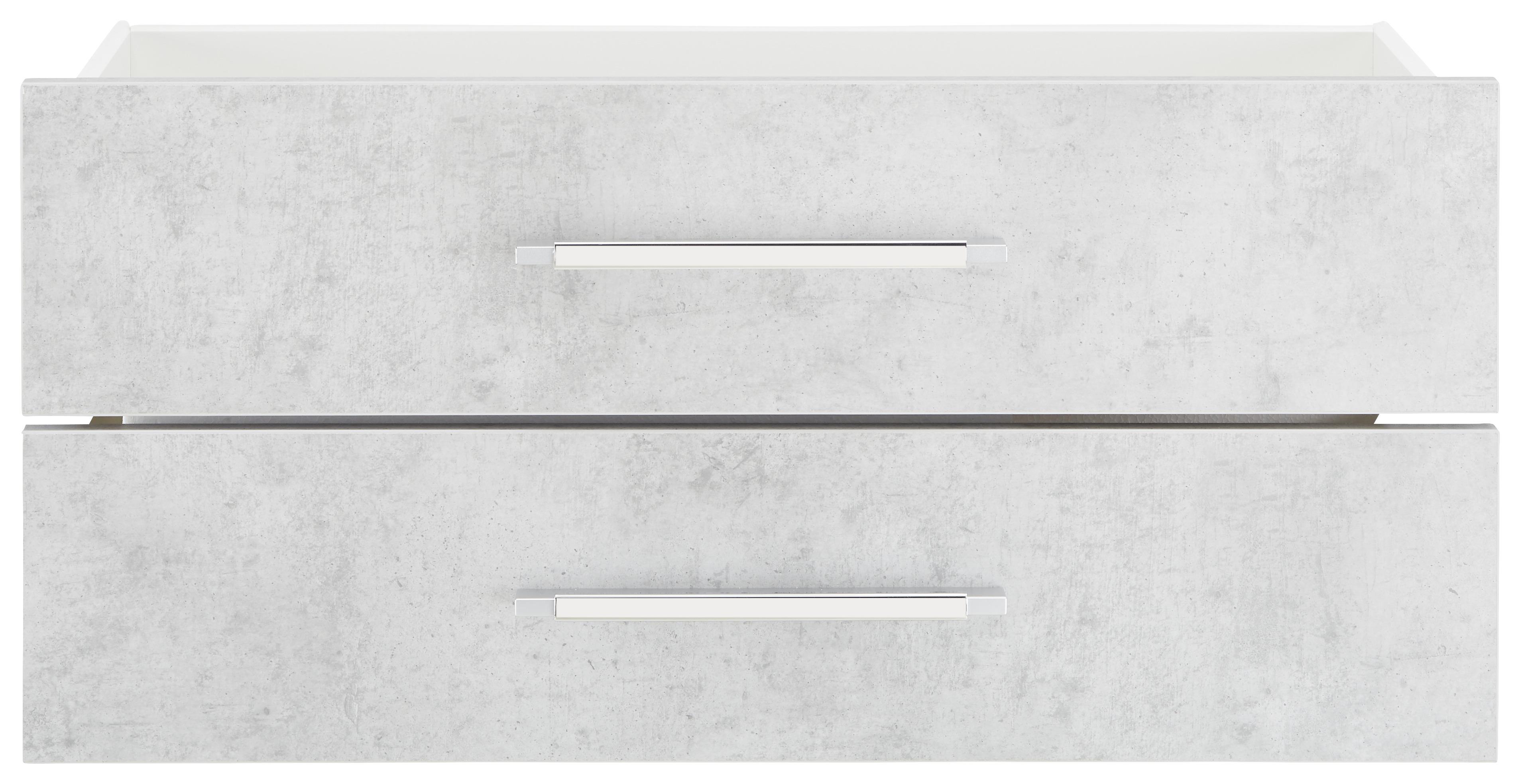 Schubladenset in Grau 2er Set - Grau, MODERN, Holzwerkstoff/Metall (75,6/34,6/36,8cm) - Modern Living