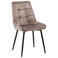 KRZESŁO ULLA - czarny/jasnobrązowy, Design, metal/tkanina (48/87/60cm) - Xora