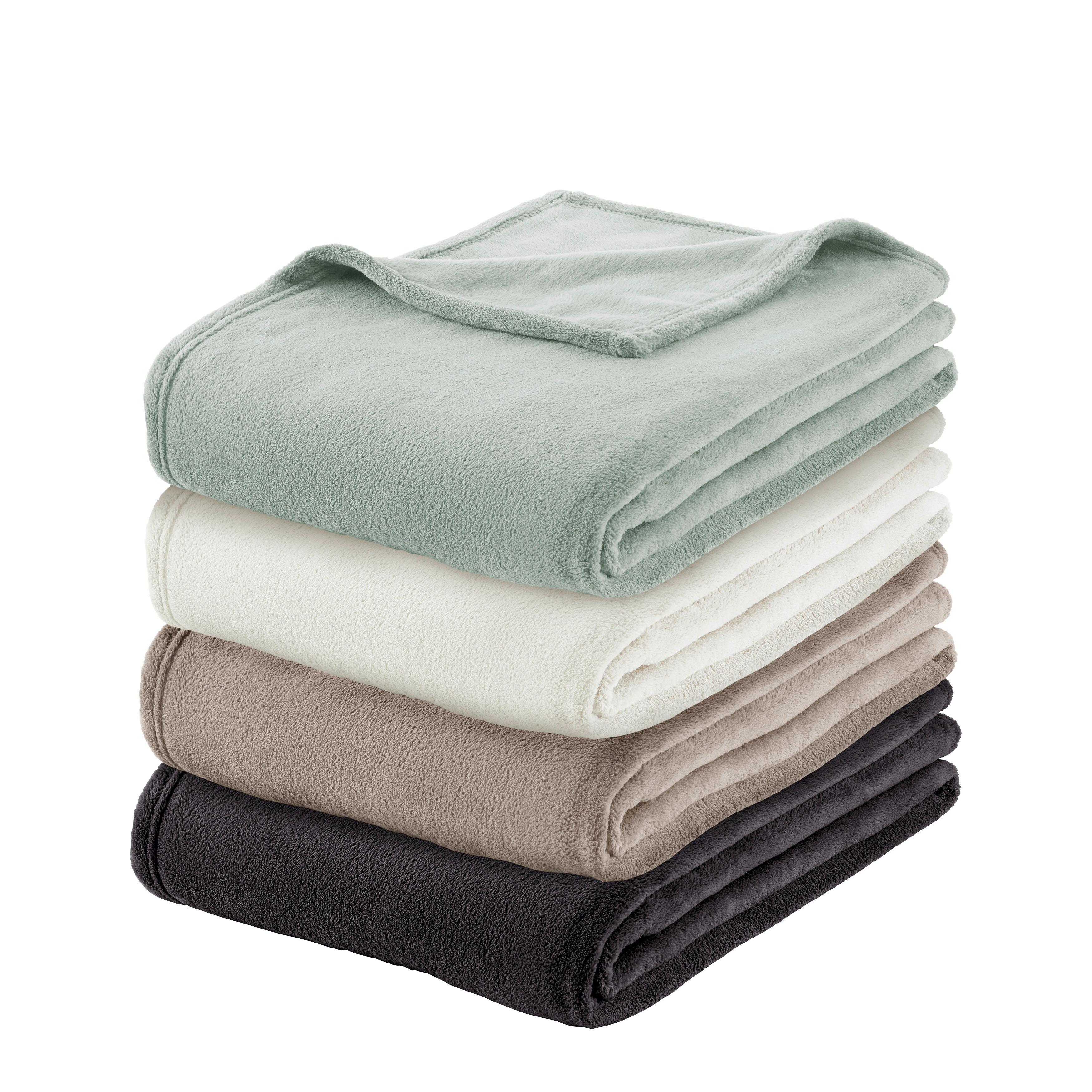 FILT KUSCHELIX -EXT- -AKT- - salviagrön, textil (140/200cm) - Mömax