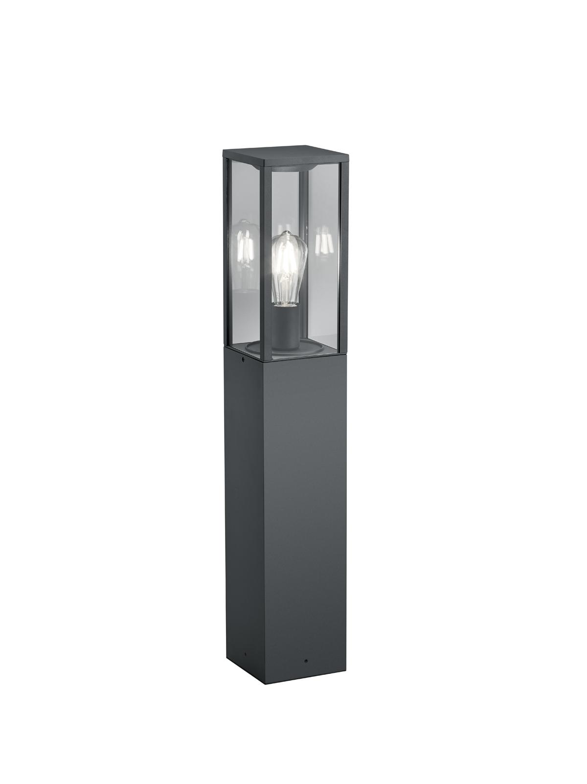 Wegleuchte Garonne in Anthrazit max. 60 Watt - Anthrazit, Trend, Glas/Metall (14/14/80cm) - Trio Leuchten