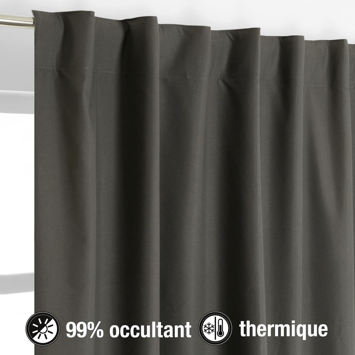 ZASŁONA GOTOWA 0133383 PROTECT OCC THERMIQUE - antracytowy, Basics, tkanina (135/280cm)