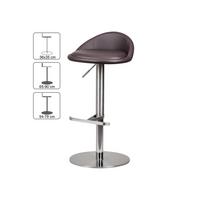 Bárszék Mid.you - barna/ezüstszínű, Modern, textil/fém (43/54-79/43cm) - MID.YOU