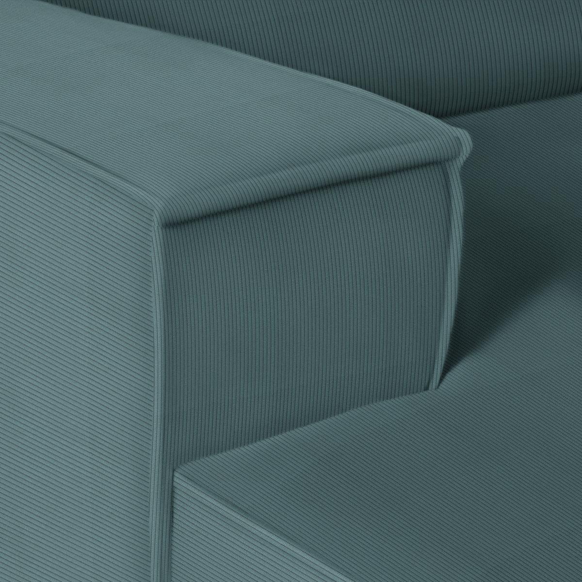 Wohnlandschaft Loft Petrol - Petrol/Schwarz, MODERN, Kunststoff/Textil (172/75/265cm) - Based