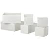 FÖRVARINGSLÅDOR SET INSIDE -EXT- - vit, Klassisk, textil/plast - Mömax