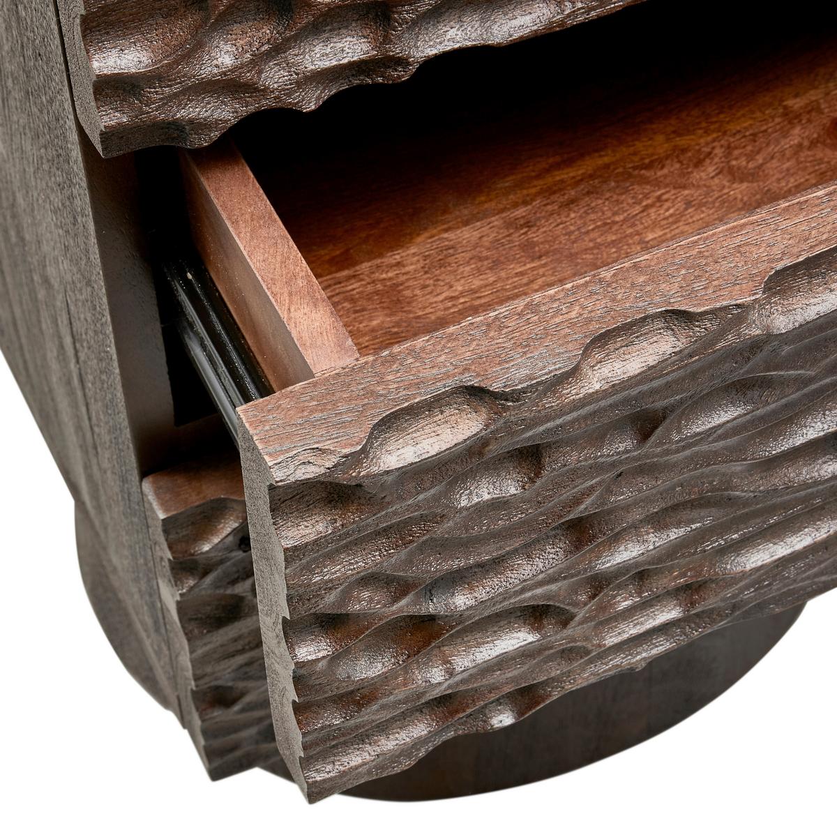 Nachttisch Crumble Walnussfarben - Walnussfarben, Design, Holz (40/37/63,5cm) - Livetastic