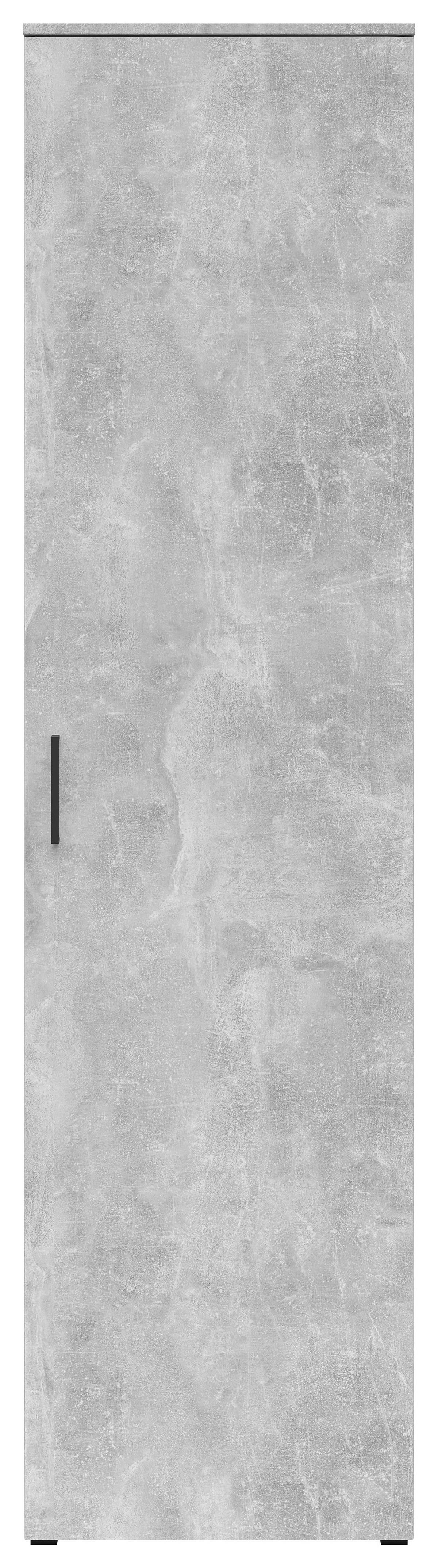Schrank Multistauraum Betonoptik - Schwarz/Grau, MODERN, Holzwerkstoff/Kunststoff (50/195/40cm) - Mömax