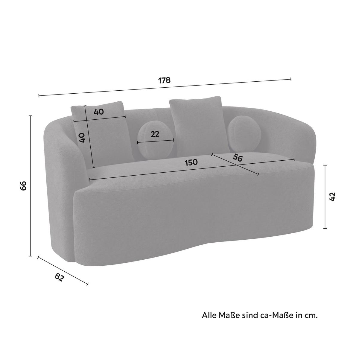 CANAPEA JULIE - verde, Modern, lemn/textil (178/66/82cm) - Bessagi Home