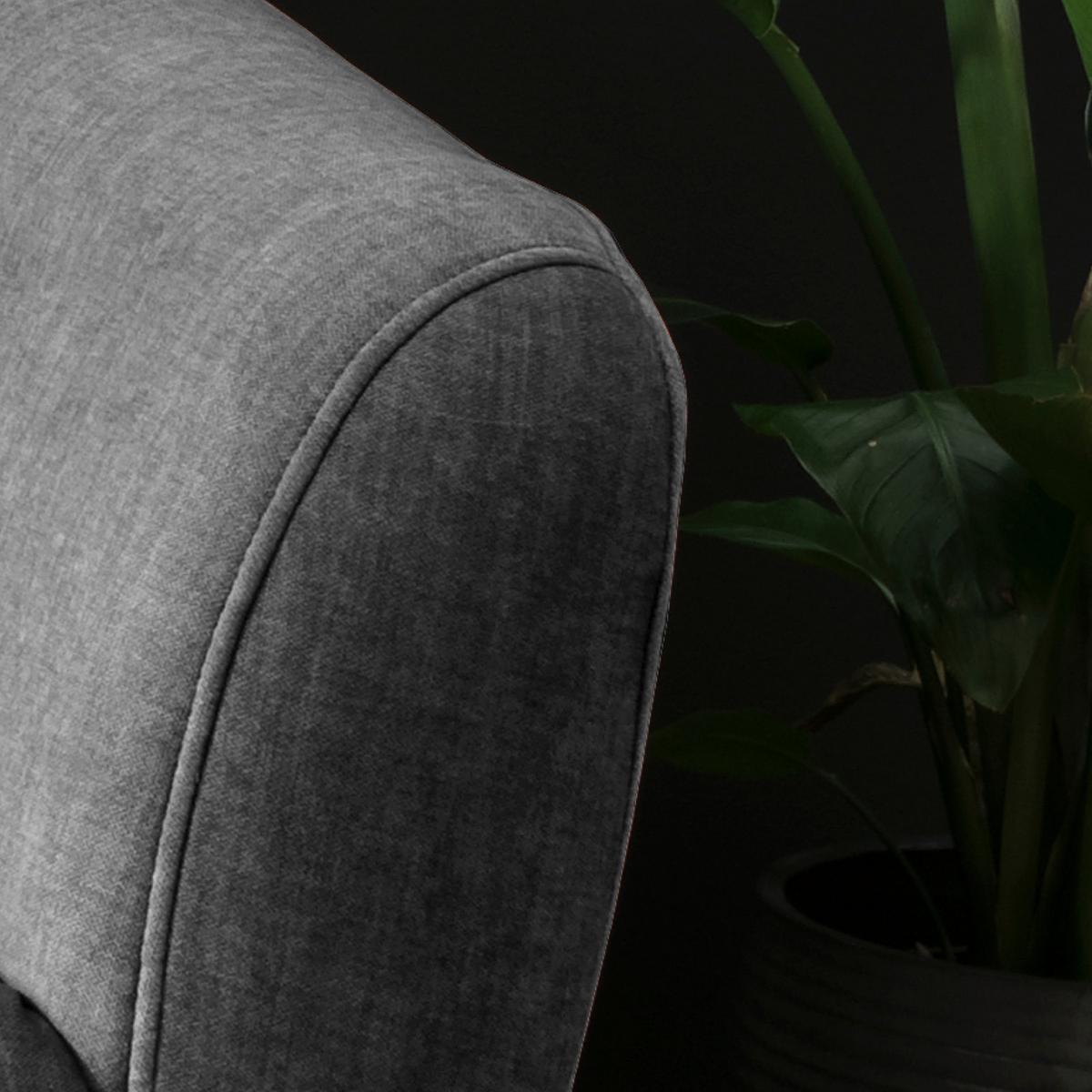 2,5-Sitzer-Sofa Baggio Grau Velours - Buchefarben/Grau, MODERN, Holz/Textil (196/94/103cm) - Livetastic
