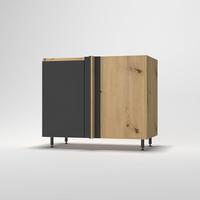 Sarok Alsószekrény Mosogatóhoz Toscana - Artisan tölgy/szürke, Modern, faalapú anyag (110-115/87/56cm)