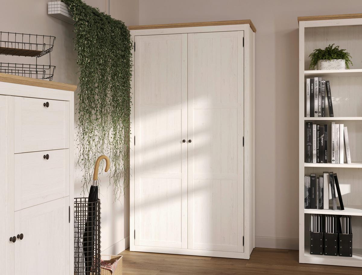 Aktenschrank Korsika Eiche-/Kieferfarben - Eichefarben/Kieferfarben, ROMANTIK / LANDHAUS, Holzwerkstoff (105,5/195/42,9cm) - Mömax